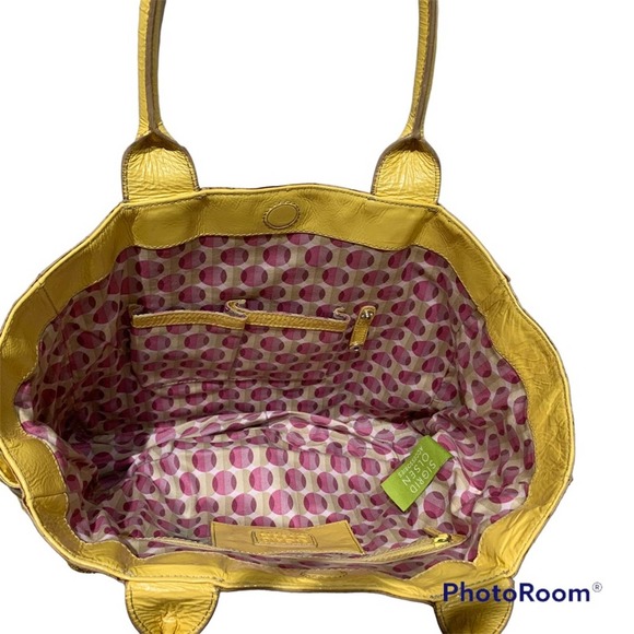 Sigrid Olsen - Large Yellow Patent Leather Tote, GUC - Picture 7 of 16